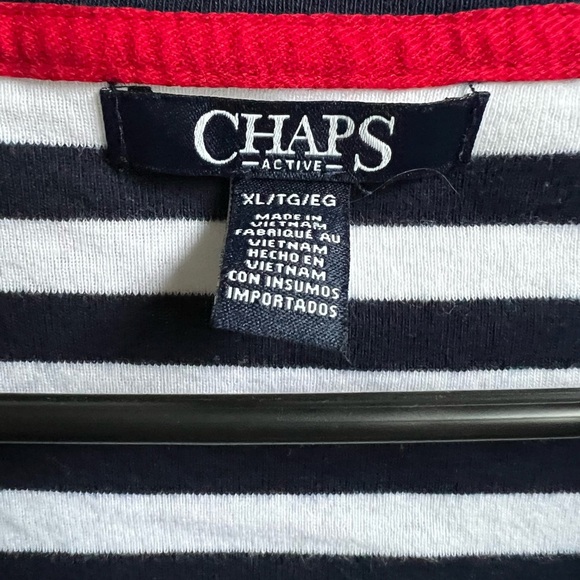 Chaps Red, Navy, and White Striped Shirt - Picture 3 of 5